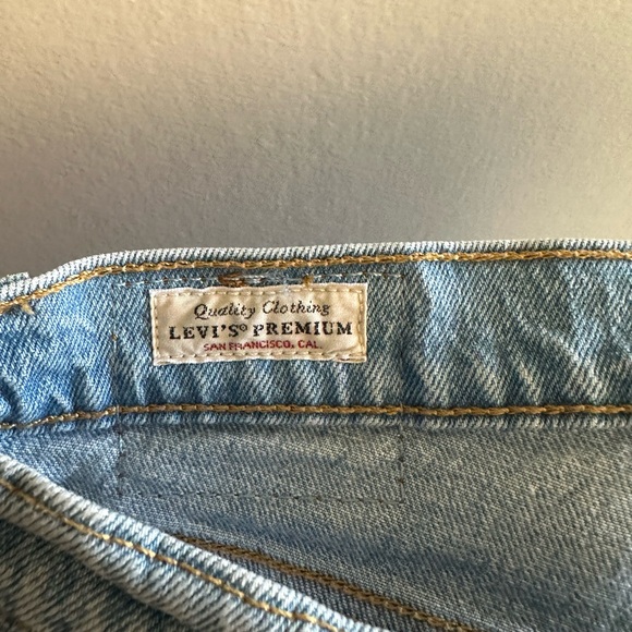 Levi’s Premium Denim Light Blue/White 501 Patterned Jeans size 27 EUC - Picture 7 of 9